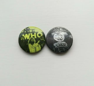 Vintage The Who 2 Promo Button Pin Badge Bundle Circa 1970s
