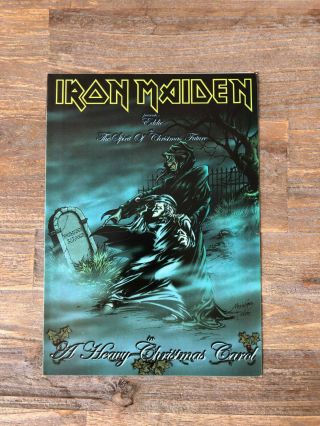 Iron Maiden - Signed Fan Club Christmas Card - Fc Xmas Merch - Rare