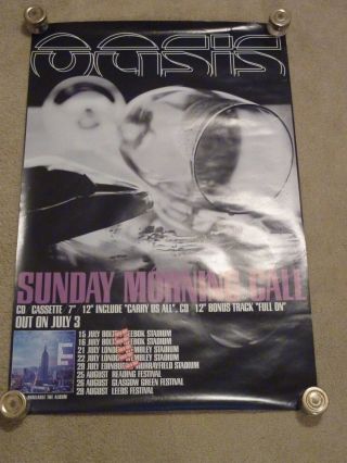 Oasis - Sunday Morning Call - Rare Promo Poster 20x30 Big Brother - Ex