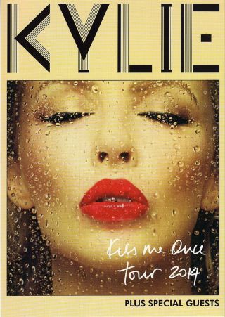 Kylie Minogue - A5 Tour Leaflet - Kiss Me Once