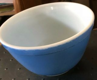 Vintage Pyrex Nesting Bowl Primary Blue 401 Small Mixing 1.  5 Pint