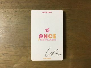 TWICE 1st ONCE Official Photo Card Fanclub Goods - Chaeyoung Limited Edition 2