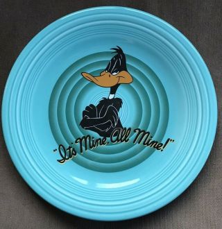 Fiestaware Fiesta Looney Tunes Daffy Duck Dinner Plate 10.  5 " Turquoise Euc
