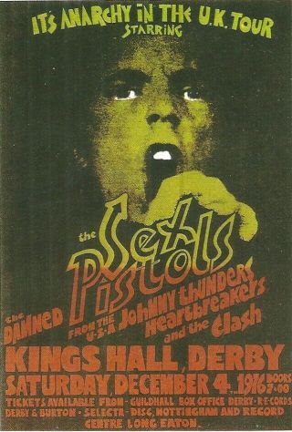Sex Pistols Anarchy Tour Derby Kings Hall - Rare 1980 