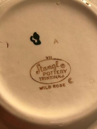Vintage STANGL Pottery WILD ROSE Teapot 11 - 7 - 7” 5