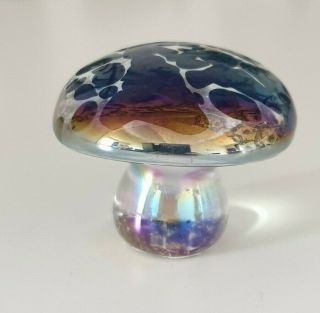 Small Heron Glass Iridescent Toadstool/mushroom