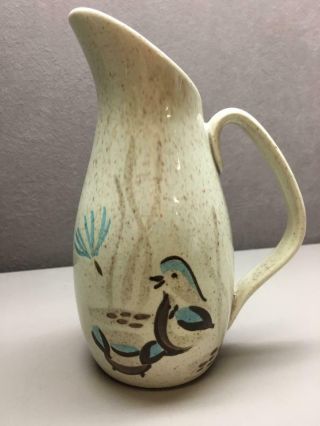 Vintage Red Wing Pottery Bob White Quail Pattern Cream Pitcher