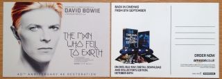 David Bowie The Man Who Fell To Earth 40th Anniversary Uk Promo Postcard