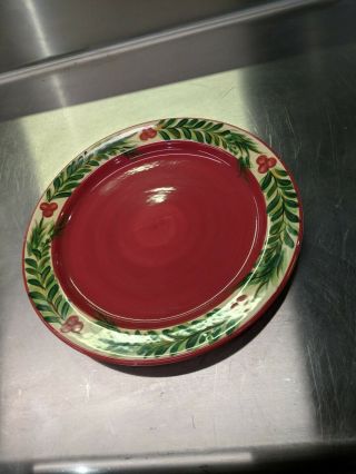Gail Pittman Garland Hand Painted Ceramic Huge 13 3/4 Serving Platter Plate Dish