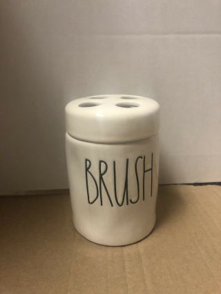 Rae Dunn Toothbrush Holder With Lid Large Letters Brush