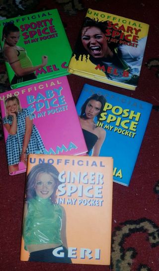 Spice Girls Complete Set Of 5 Spice In My Pocket Books 1997