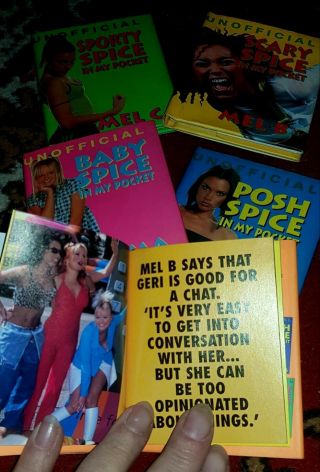 SPICE GIRLS COMPLETE SET OF 5 SPICE IN MY POCKET BOOKS 1997 2