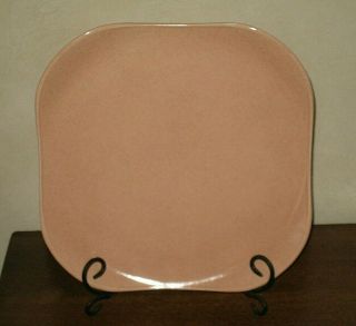 Authentic Steubenville Russel Wright 12 " Sq.  Platter " American Modern " Coral Pink
