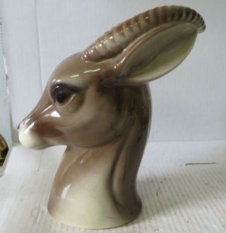 Vintage Royal Copley Vase Planter Large Gazelle Antelope Deer Mid - Century Art