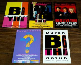 Duran Duran Big Thing Set Of Five 6 " X 4 " Promo Advert Postcards Gift Idea 36