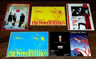 Duran Duran Power Station Set Of Five 6 " X 4 " Promo Advert Postcards.  Gift Idea 5