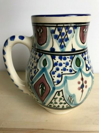 Le Souk Ceramique Stoneware Mug Made In Tunisia Blue Teal
