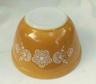 Vintage Pyrex Butterfly Gold Mixing Bowl 1 - 1/2 Pint 5 - 3/4 " Small Nesting 401