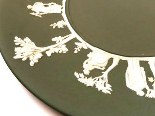 vintage Wedgwood Sage Green Jasperware Plate 9.  5 