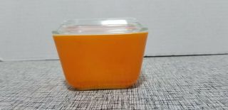 Vintage Pyrex Friendship Orange 501 Refrigerator Fridge Dish With Lid