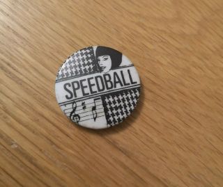 Vintage Speedball Punk Rock Band Promo Pin Badge Circa Late 1970s