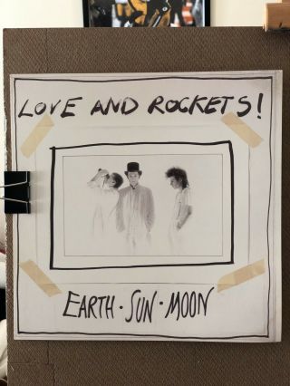 Love And Rockets Earth Sun Moon Promo Flat Poster 12”x12” Vintage 1987