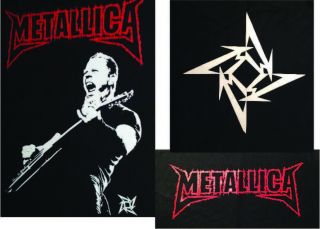 Metalica Big Back Patch Punk Hard Heavy Rock Metal Thrash