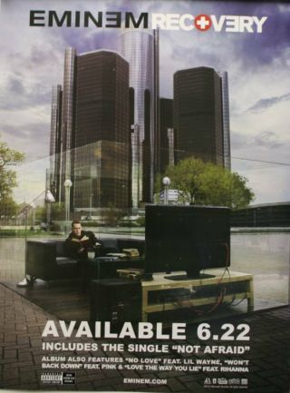EMINEM RECOVERY DOUBLE SIDED POSTER 24x18 2