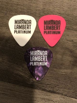 Miranda Lambert Authentic Platinum Tour Guitar Pick Set Of 3