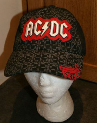 Acdc Rock Band Back In Black Hat Cap Cannon Logo Patch Rare Cool Design