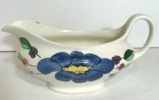 Vintage Blue Ridge Gravy Bowl Southern Potteries Inc Usa Blue Flowers Hand Paint