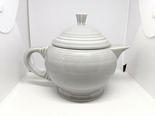 Vintage Fiestaware Pearl Gray 2 Cup Teapot Fiesta Retired Small Childs Teapot 3