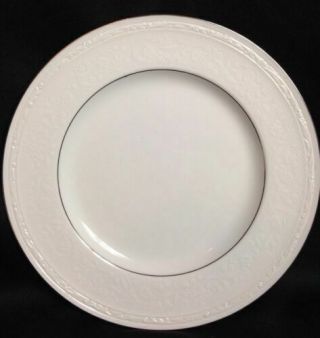 Noritake " Whitecliff Platinum " Dinner Plate - -