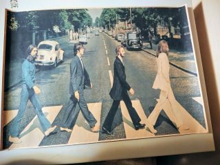 The Beatles Abbey Road Poster.  Approx.  16 1/2 In.  X 11 3/4 In.