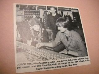 Lene Lovich At Power Station Recording In York 1982 Music Biz Promo Pic/text
