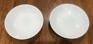 9” Crate & Barrel White Porcelain Wide Bowl Designed By Rene Ozorio B6