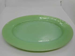 Vintage Jadeite Fire King Oval Platter Minty Green