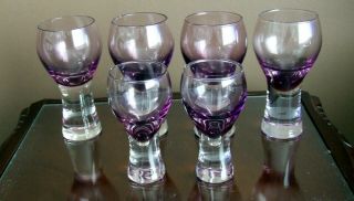 Caithness Canisbay Heather 4 Wine And 2 Sherry Glasses Goblets