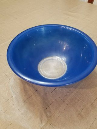 Vintage Pyrex Glass Blue Clear Bottom Mixing Nesting Bowl 325 2.  5l