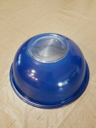 Vintage PYREX Glass Blue Clear Bottom Mixing Nesting Bowl 325 2.  5L 2