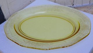 1 Fostoria June Topaz Large Oval Platter.  15.  5 "