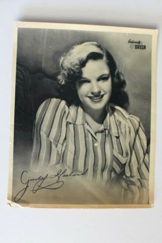 8x10 Vintage Promo Photo Decca Records Judy Garland