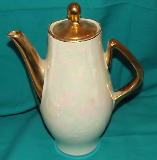 Pearl China 22 Kt Gold Coffee Pot 11 Inch