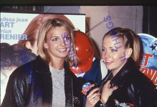 Britney Spears And Melissa Joan Hart Candid Color Slide From 1990s 5