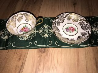 Vintage Floral Cup & Saucer Her Majesty The Queen Paragon.  Bone China England