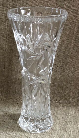 Hand Cut Crystal ? Vase Vintage Elegant Beauty
