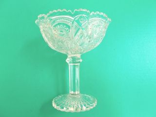 Imperial Glass Ohio - Hand Crafted by Lenox - Fashion Star Design Crystal Compote 5
