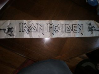 Vintage Iron Maiden The Trooper European Scarf,  Vintage 1983 Made In England