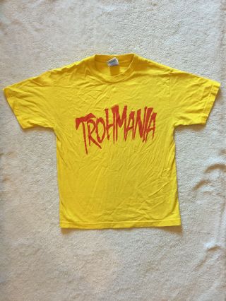 Vintage Rare Fall Out Boy Trohmania Yellow Shirt Size S Joe Trohman Never Worn