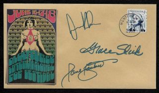 1967 Jefferson Airplane Monterey Festival Featured On Collector Envelope Op1262